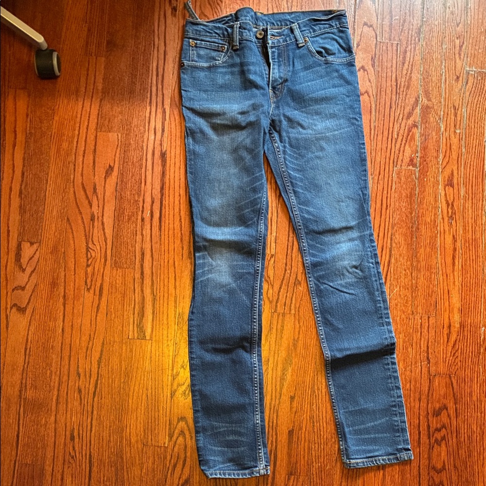 Levi's Blue Denim Jeans with Brown Patch